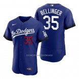 Camiseta Beisbol Hombre Los Angeles Dodgers Cody Bellinger 2021 City Connect Autentico Azul