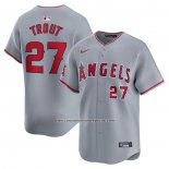 Camiseta Beisbol Hombre Los Angeles Angels Mike Trout Segunda Limited Gris