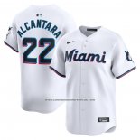 Camiseta Beisbol Hombre Miami Marlins Sandy Alcantara Primera Limited Blanco