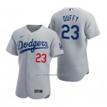 Camiseta Beisbol Hombre Los Angeles Dodgers Danny Duffy Autentico Alterno Gris