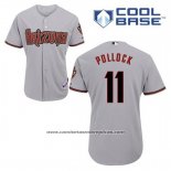 Camiseta Beisbol Hombre Arizona Diamondbacks 11 A.j. Pollock Gris Cool Base