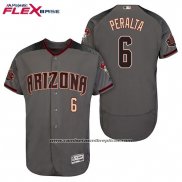 Camiseta Beisbol Hombre Arizona Diamondbacks 6 David Peralta Gris Negro Flex Base