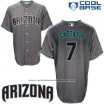 Camiseta Beisbol Hombre Arizona Diamondbacks 7 Welington Castillo Cool Base Gris Camiseta Beisbol Hombre Arizona Diamondbacks 7 Welington Castillo Cool Base Gris