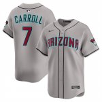 Camiseta Beisbol Hombre Arizona Diamondbacks Corbin Carroll Alterno Limited Gris