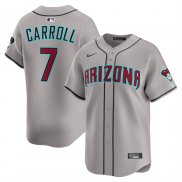 Camiseta Beisbol Hombre Arizona Diamondbacks Corbin Carroll Alterno Limited Gris
