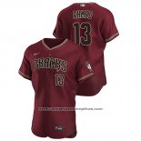 Camiseta Beisbol Hombre Arizona Diamondbacks Nick Ahmed Autentico 2020 Alterno Rojo