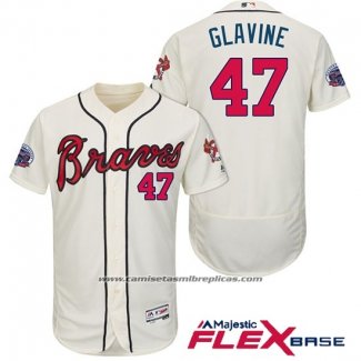 Camiseta Beisbol Hombre Atlanta Braves 47 Tom Glavine Crema 2017 All Star Flex Base