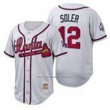 Camiseta Beisbol Hombre Atlanta Braves Jorge Soler Cooperstown Collection Autentico Blanco