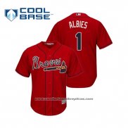 Camiseta Beisbol Hombre Atlanta Braves Ozzie Albies Cool Base Alterno 2019 Rojo