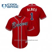 Camiseta Beisbol Hombre Atlanta Braves Ozzie Albies Cool Base Alterno Rojo