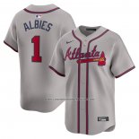 Camiseta Beisbol Hombre Atlanta Braves Ozzie Albies Segunda Limited Gris