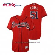 Camiseta Beisbol Hombre Atlanta Braves Shane Carle Flex Base Autentico Collezione Alterno 2019 Rojo