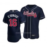 Camiseta Beisbol Hombre Atlanta Braves Travis D'arnaud Autentico Alterno Azul