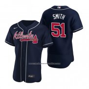 Camiseta Beisbol Hombre Atlanta Braves Will Smith Autentico Alterno 2020 Azul
