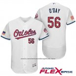 Camiseta Beisbol Hombre Baltimore Orioles 2017 Estrellas Y Rayas 56 Darren O'day Blanco Flex Base