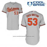 Camiseta Beisbol Hombre Baltimore Orioles 53 Zach Britton Gris Cool Base