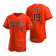 Camiseta Beisbol Hombre Baltimore Orioles Chris Davis Autentico 2020 Alterno Naranja