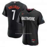 Camiseta Beisbol Hombre Baltimore Orioles Jackson Holliday City Connect Autentico Negro