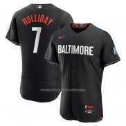 Camiseta Beisbol Hombre Baltimore Orioles Jackson Holliday City Connect Autentico Negro
