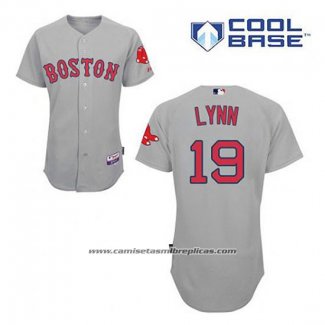 Camiseta Beisbol Hombre Boston Red Sox 19 Frojo Lynn Gris Cool Base