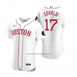 Camiseta Beisbol Hombre Boston Red Sox Nathan Eovaldi Autentico Blanco2