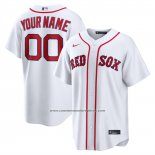 Camiseta Beisbol Hombre Boston Red Sox Primera Replica Personalizada Blanco1