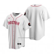 Camiseta Beisbol Hombre Boston Red Sox Replica Blanco