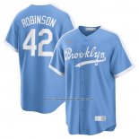 Camiseta Beisbol Hombre Brooklyn Los Angeles Dodgers Jackie Robinson Alterno Cooperstown Collection Azul