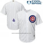 Camiseta Beisbol Hombre Chicago Cubs Blanco Oro Cool Base