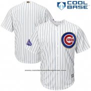 Camiseta Beisbol Hombre Chicago Cubs Blanco Oro Cool Base