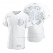 Camiseta Beisbol Hombre Chicago Cubs Jake Arrieta Award Collection NL Cy Young Blanco