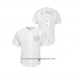 Camiseta Beisbol Hombre Chicago Cubs Javier Baez 2019 Players Weekend El Mago Replica Blanco