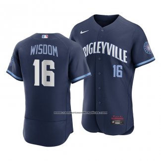 Camiseta Beisbol Hombre Chicago Cubs Patrick Wisdom 2021 City Connect Autentico Azul