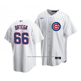 Camiseta Beisbol Hombre Chicago Cubs Rafael Ortega Replica Blanco