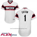 Camiseta Beisbol Hombre Chicago White Sox 1 Adam Eaton Blanco Autentico Collection Alterno Flex Base