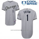 Camiseta Beisbol Hombre Chicago White Sox 1 Adam Eaton Gris Cool Base