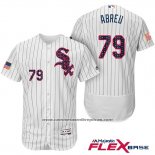 Camiseta Beisbol Hombre Chicago White Sox 2017 Estrellas Y Rayas 79 Jose Abreu Blanco Flex Base