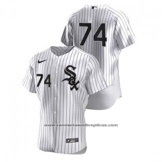 Camiseta Beisbol Hombre Chicago White Sox Eloy Jimenez Autentico Blanco