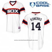 Camiseta Beisbol Hombre Chicago White Sox Paul Konerko 14 Blanco Alterno Cool Base