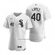 Camiseta Beisbol Hombre Chicago White Sox Reynaldo Lopez Autentico 2020 Primera Blanco