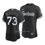 Camiseta Beisbol Hombre Chicago White Sox Yermin Mercedes 2021 City Connect Autentico Negro