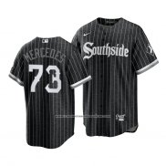 Camiseta Beisbol Hombre Chicago White Sox Yermin Mercedes 2021 City Connect Replica Negro