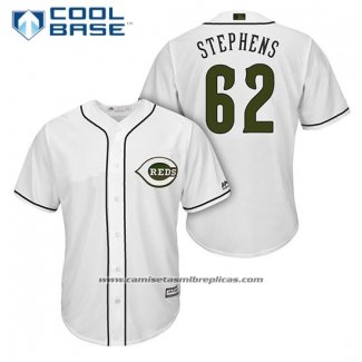 Camiseta Beisbol Hombre Cincinnati Reds 62 Jackson Stephens Blanco 2018 Alterno Cool Base