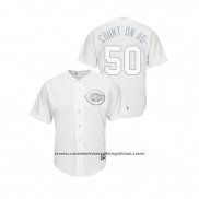 Camiseta Beisbol Hombre Cincinnati Reds Amir Garrett 2019 Players Weekend Count On Ag Replica Blanco