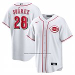 Camiseta Beisbol Hombre Cincinnati Reds Eugenio Suarez Primera Replica Blanco1