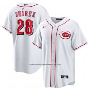 Camiseta Beisbol Hombre Cincinnati Reds Eugenio Suarez Primera Replica Blanco1