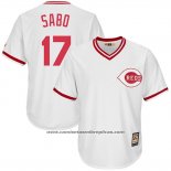 Camiseta Beisbol Hombre Cincinnati Reds Mensrojos 17 Chris Sabo Blanco Cooperstown Collection