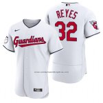 Camiseta Beisbol Hombre Cleveland Guardians Franmil Reyes Autentico Primera Blanco