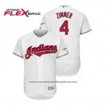 Camiseta Beisbol Hombre Cleveland Indians Bradley Zimmer 2019 All Star Patch Flex Base Blanco