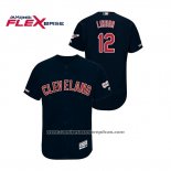Camiseta Beisbol Hombre Cleveland Indians Francisco Lindor 150th Aniversario Patch 2019 All Star Flex Base Azul